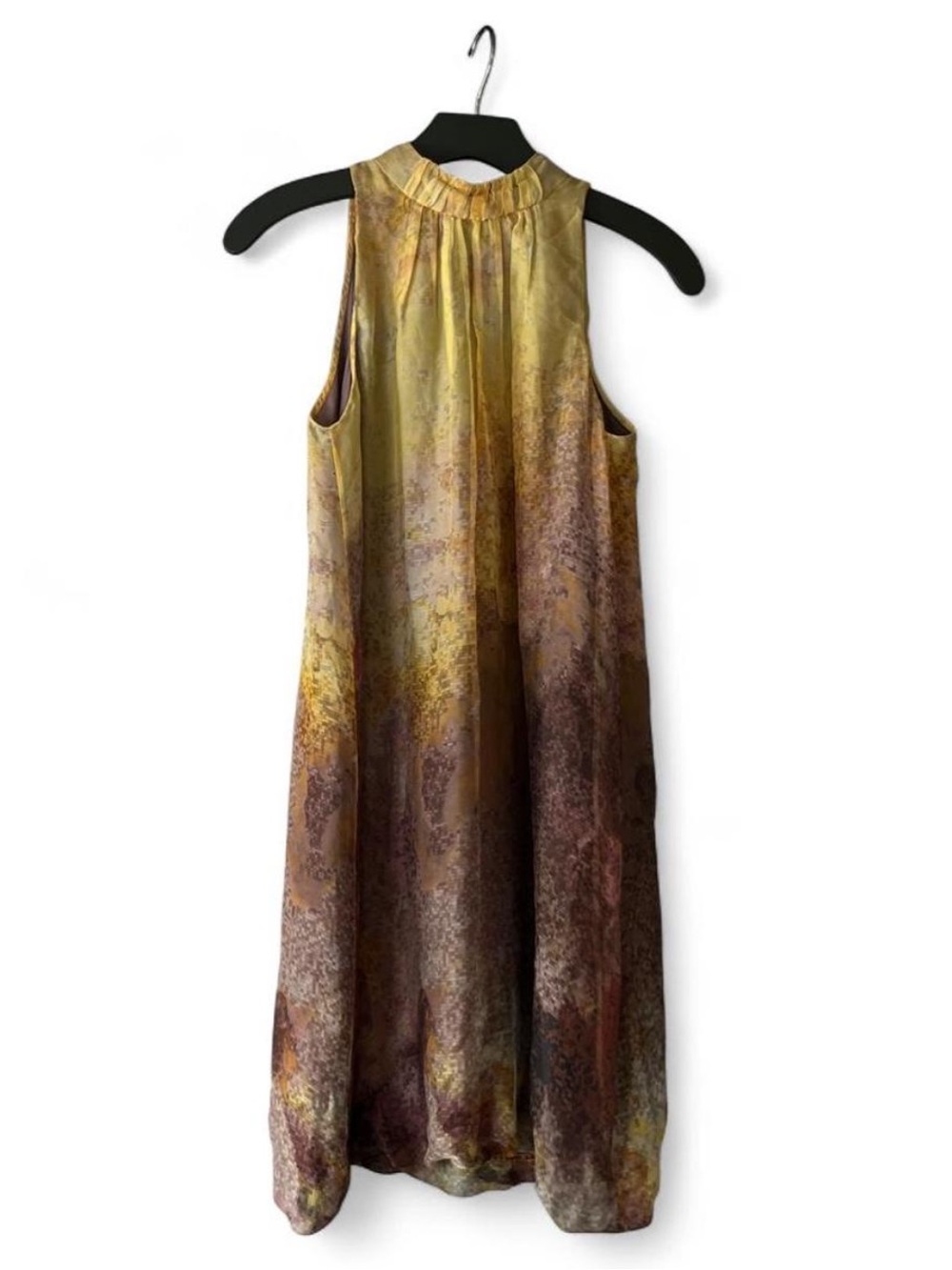 Zara Yellow to Brown Ombre Maxi Dress